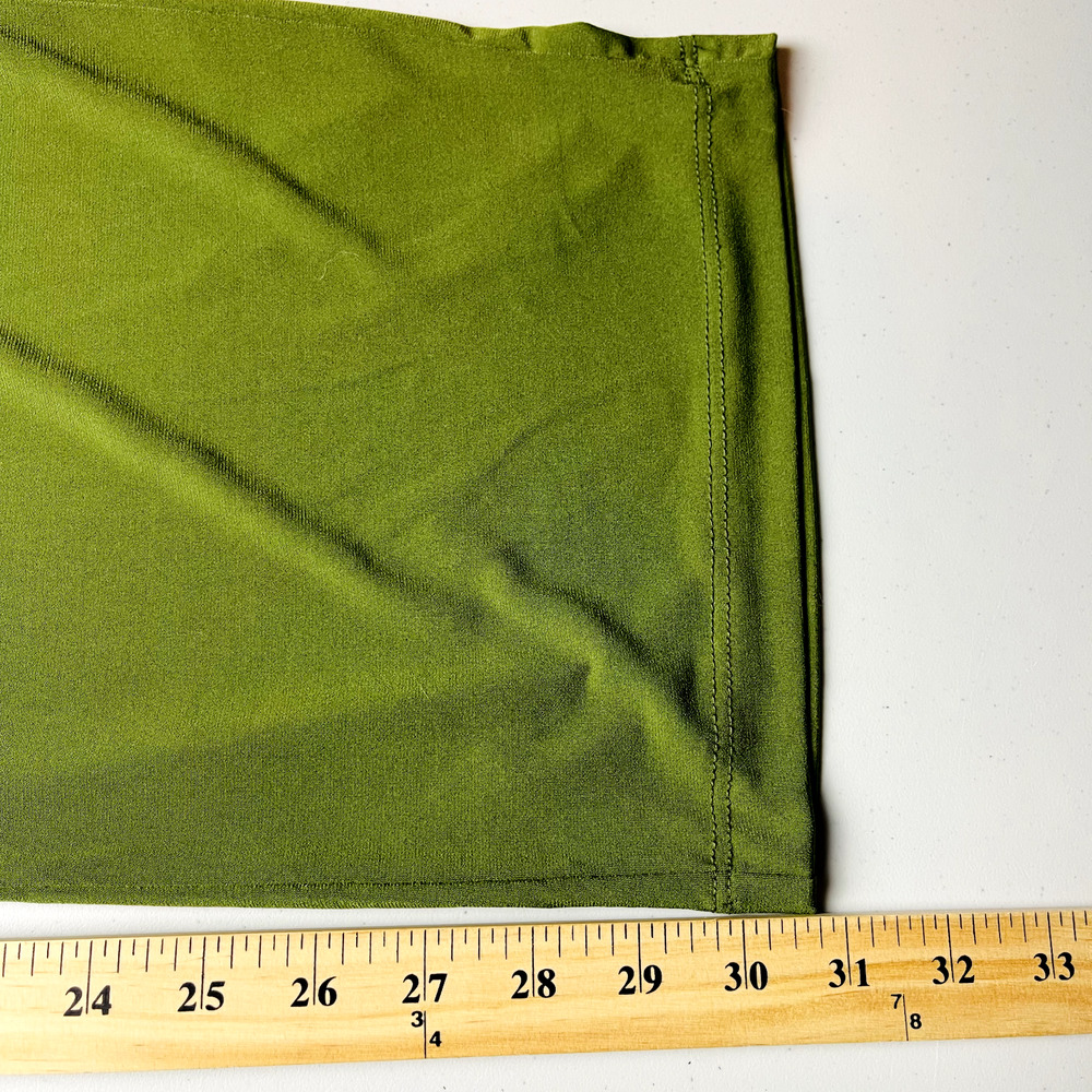 Susan Graver Sz 3XT Tall Plus Liquid Knit Pull On Wide Leg Pants Green - Picture 8 of 10